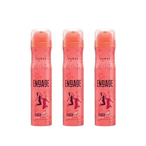 eng94 - Engage Women's Blush Deodorant Spray (165ml) - Pack of 3 - Looknstyle