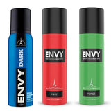 evy34 - Envy Force, Dark & Fiery Deo Combo 120 ml (Pack of 3) - Looknstyle
