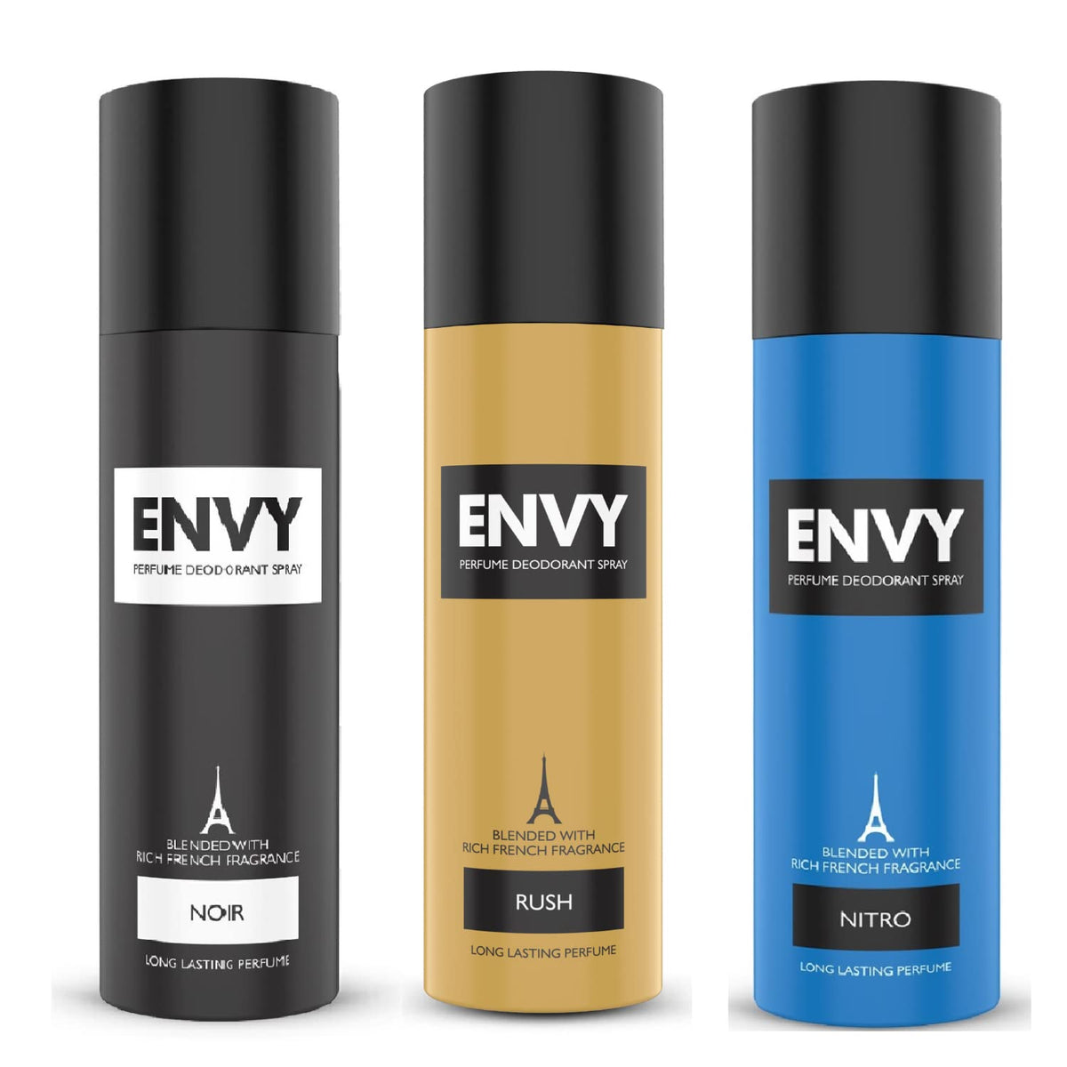 evy50 - Envy Nitro, Rush & Noir Deo Combo 120 ml (Pack of 3) - Looknstyle