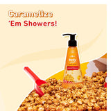 Plum BodyLovin' Caramel Popcorn Body Wash | SLS-Free Body Wash For Women | Long Lasting Warm Caramel Fragrance | Aloe-Infused Nourishing Body Cleanser For Soft & Smooth Skin (240 ml)