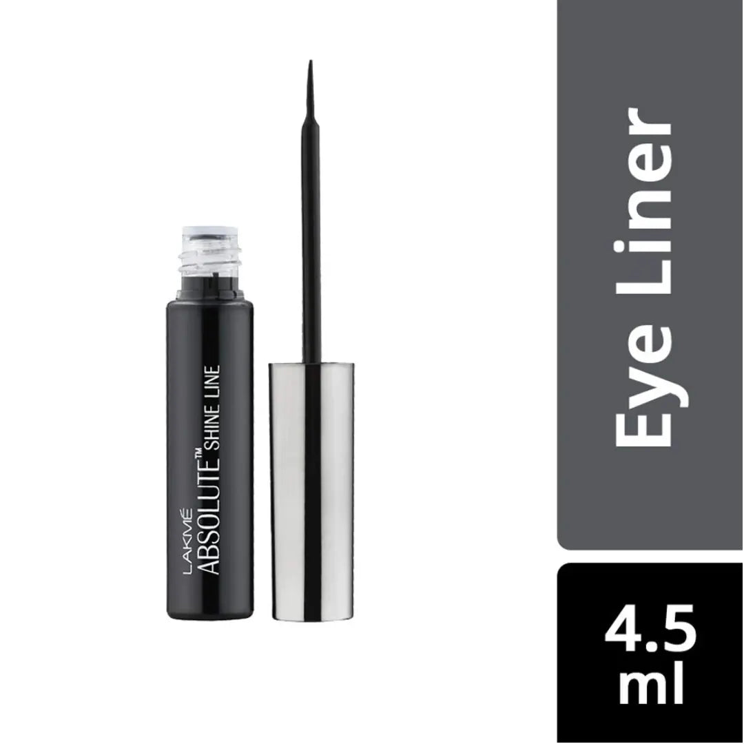 Lakme Unreal Precision  Liquid Eye Liner, Black, Long Lasting Shimmery Liner for a Glossy Finish - Smudge Proof Eye Makeup, Does Not Fade, 4.5 ml