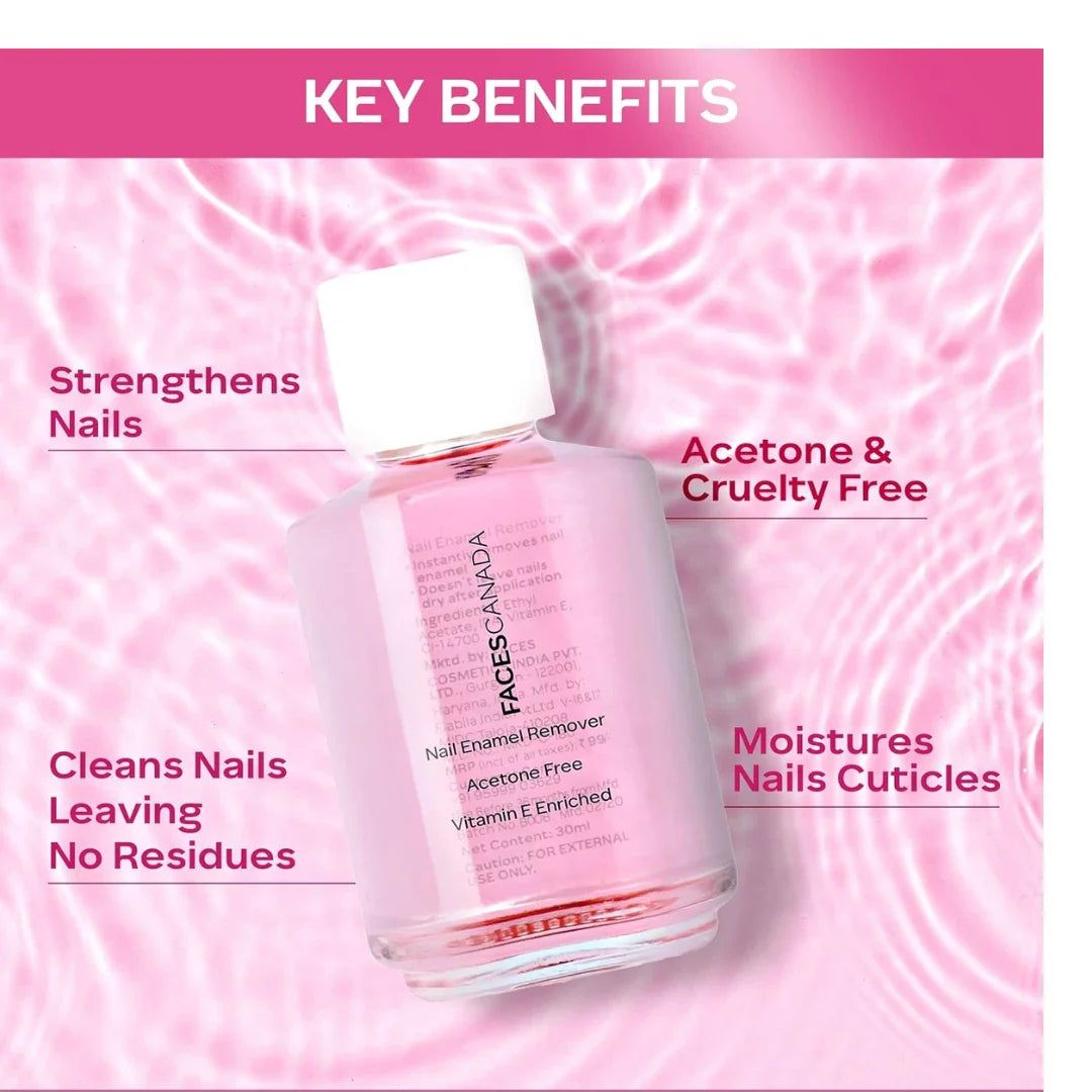 Faces Nail Enamel, Remover 01, 30ml, transparent 01