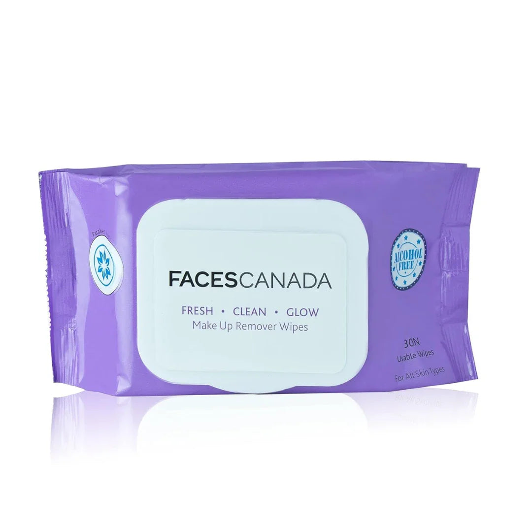 FACES Fresh Clean Glow Makeup Remover Wipes (30 Count)