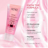 RENEE Pink Therapy PDRN 2-In-1 Sunscreen + Moisturizer SPF 50 PA+++ | In-Vivo Tested | With Niacinamide | Broad Spectrum UVA & UVB Protection | No..