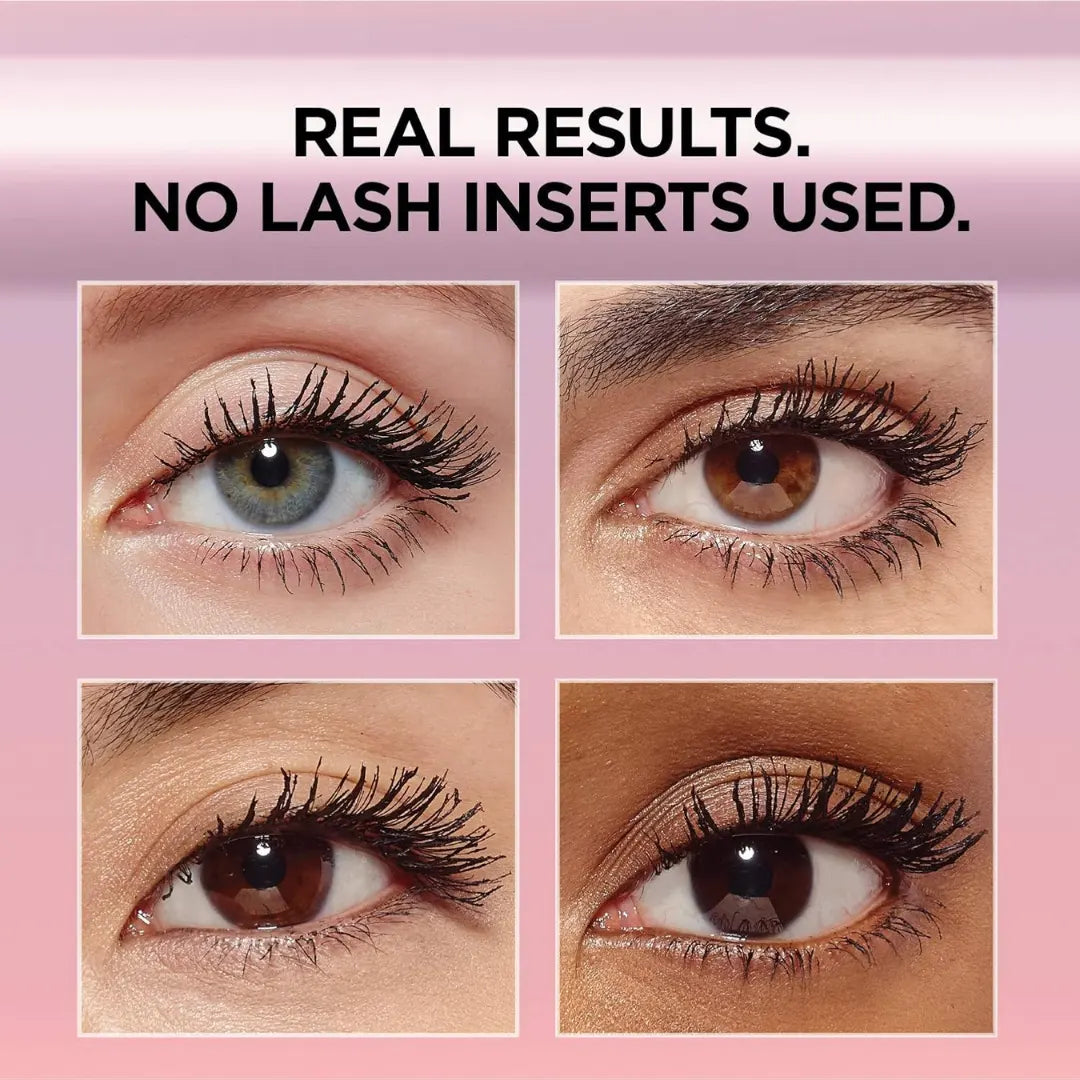 L'Oreal Paris Makeup Air Volume Mega Mascara, Lightweight & Long-lasting Volumizing Mascara for Voluminous Eyelashes, Washable Blackest Black, 0.3 Fl