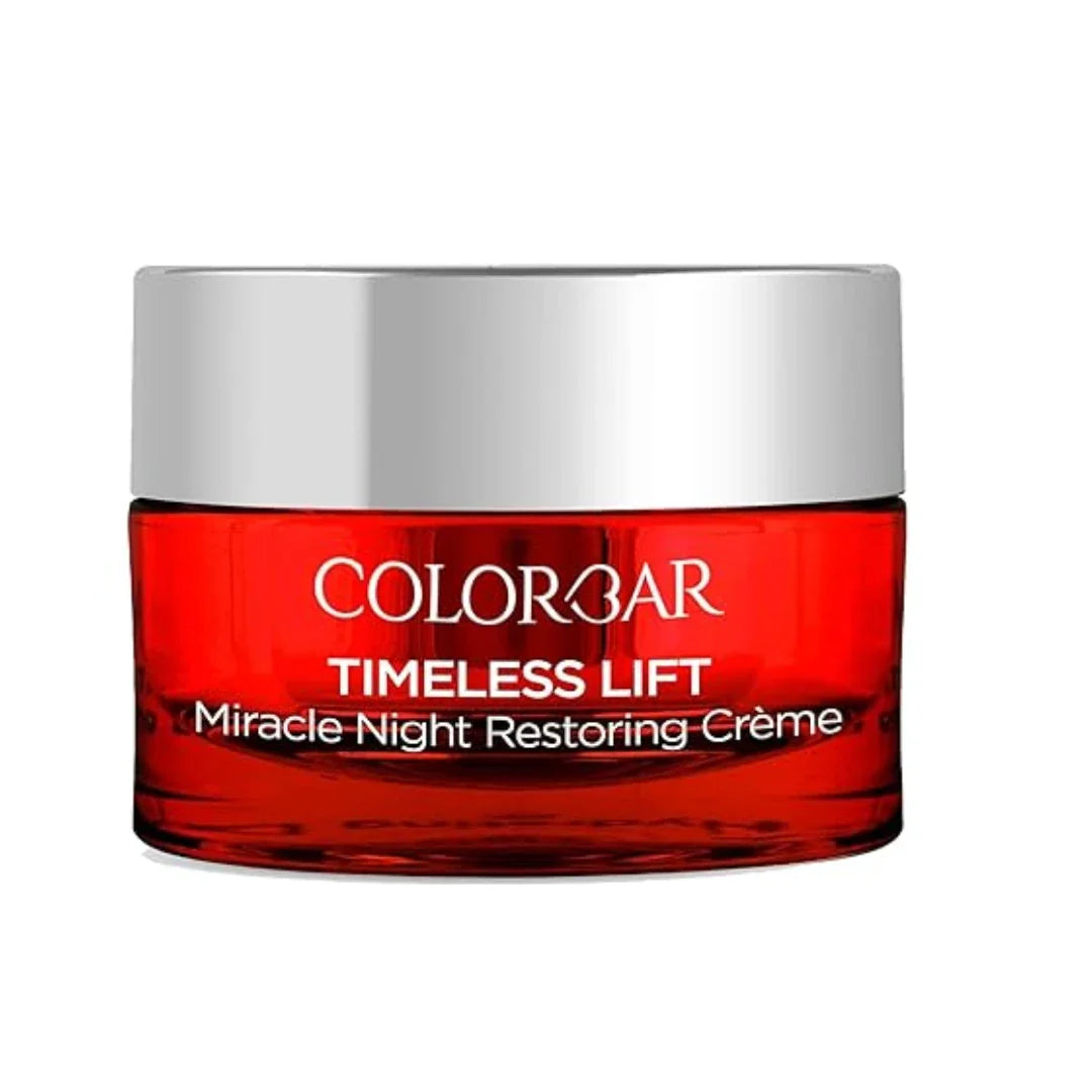 Colorbar Timeless Lift Miracle Night Restoring Crème, 25 g | Nourishing formula | Renew skin’s natural barrier | Dermatologically tested