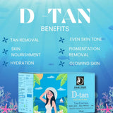 pak dee D Tan Feel The Glow Tan Control Kojic Acid Milk Protein AHA Specific Regimen For Tan Removal 500 Gm (D-tan 1)