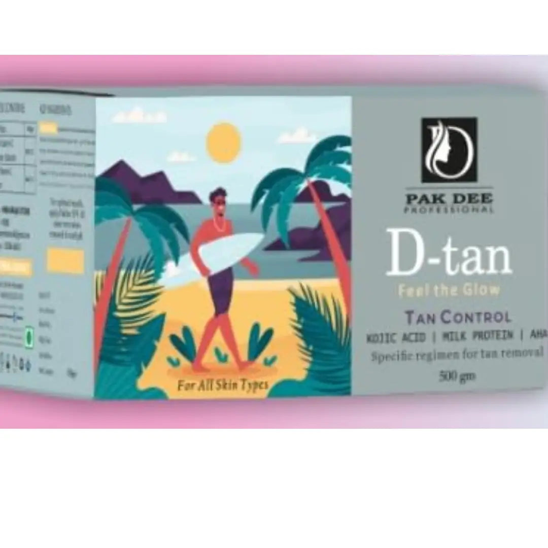 Pakdee Professional D Tan Feel The Glow Tan Control Kojic Acid Milk Protein AHA Specific Regimen For Tan Removal 500 Gm