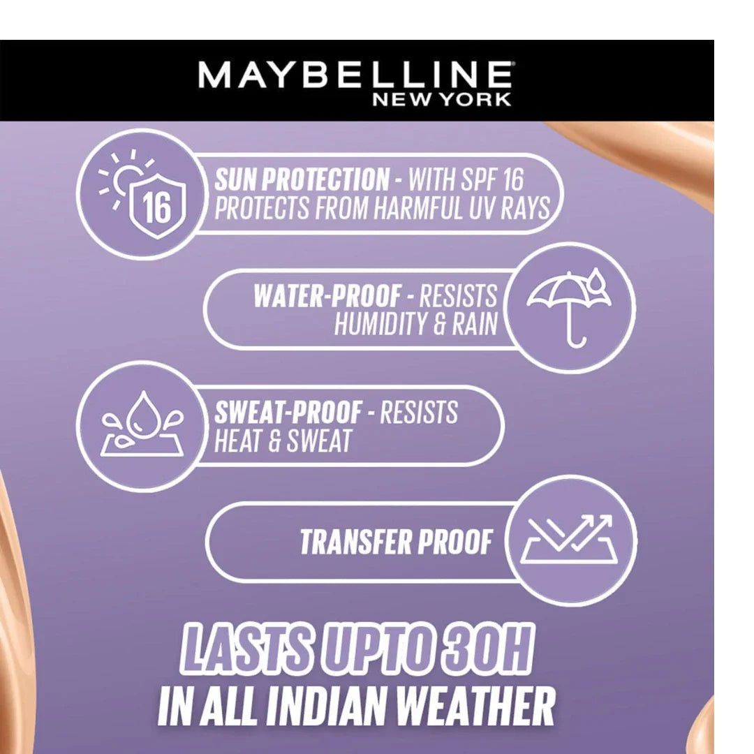 Maybelline New York Super Stay Lumi-Matte Liquid Foundation - 128, Up To 30H Long Wear, Water & Transfer Proof. SuperStay Lumi-Matte Liquid Foundation comes with Non-comedogenic & Vegan Formula | 35ml