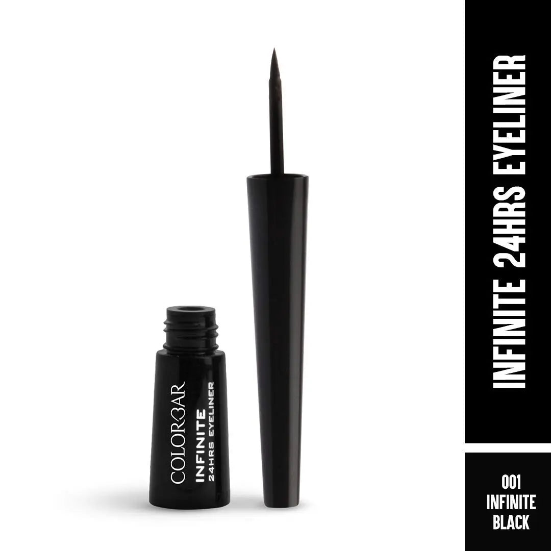 Colorbar Infinite 24 Hours Opaque Eyeliner Gel, Black 001, 2.5Ml | Non-Transfer, Sweat Proof Formula | Lasts Upto 24 Hours