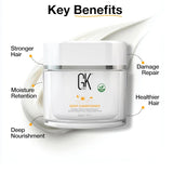 GK HAIR Global Keratin Deep Conditioner Masque (7.05 Fl Oz/200 g) Intense Hydrating Repair Treatment Mask for Dry Damaged Color Treated Frizzy Hair Restoration Formula with JOJOBA Seed Oils