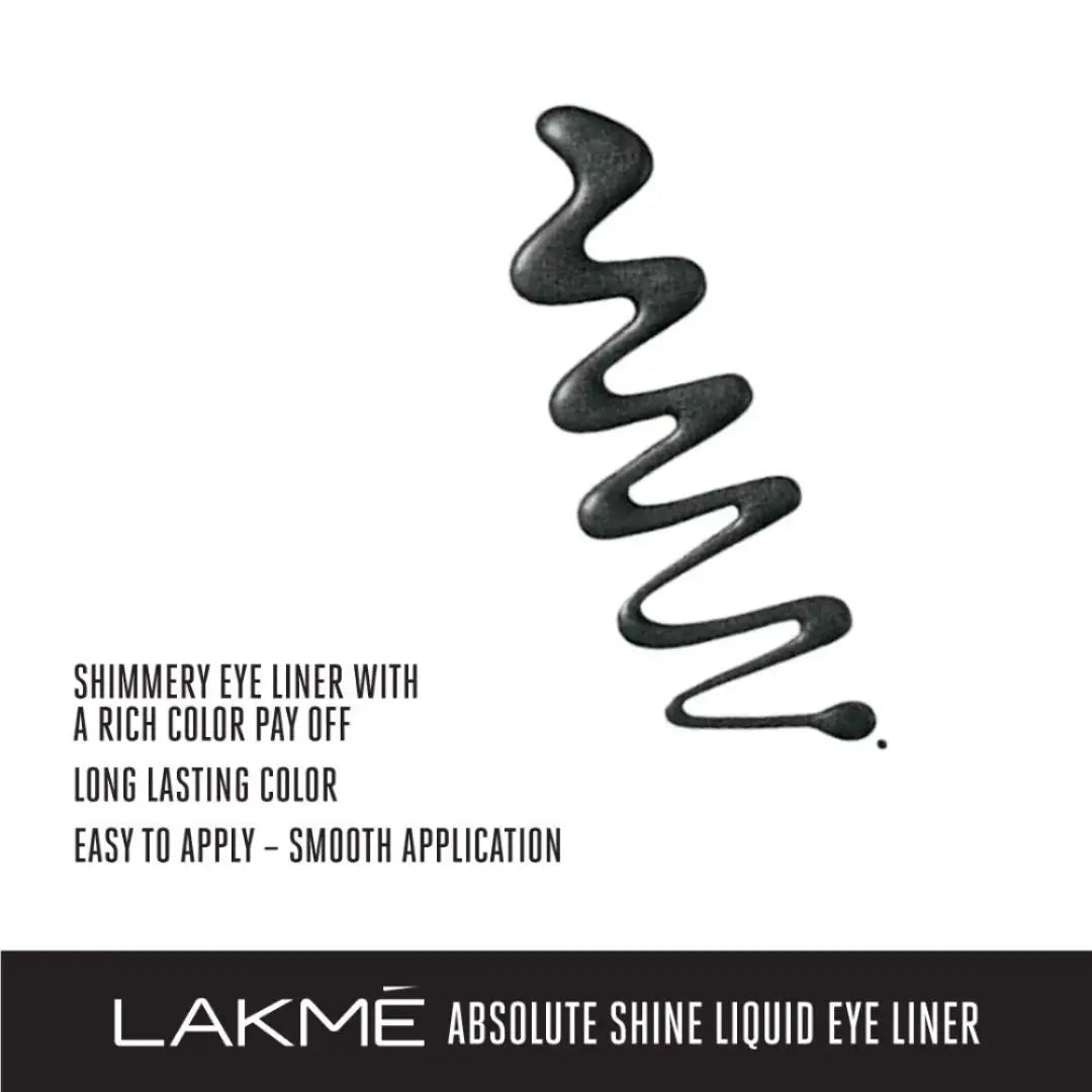Lakme Unreal Precision  Liquid Eye Liner, Black, Long Lasting Shimmery Liner for a Glossy Finish - Smudge Proof Eye Makeup, Does Not Fade, 4.5 ml