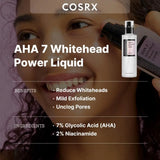 COSRX AHA 7 Whitehead Power Liquid, 3.38 fl.oz / 100ml, Whitehead Remover, Glycolic Acid 7%, AHA Exfoliant, Pore Minimizer, Korean Skin Care, Animal Testing Free, Paraben Free