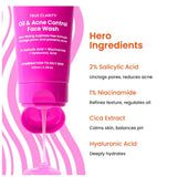 Foxtale Oil and Acne Control Face Wash | 2% Salicylic Acid + Niacinamide + Cica + Hyaluronic Acid | Fights Acne, Fades Marks, Controls Oil, Soothes Skin | Non-Drying Cleanser for Oily Skin