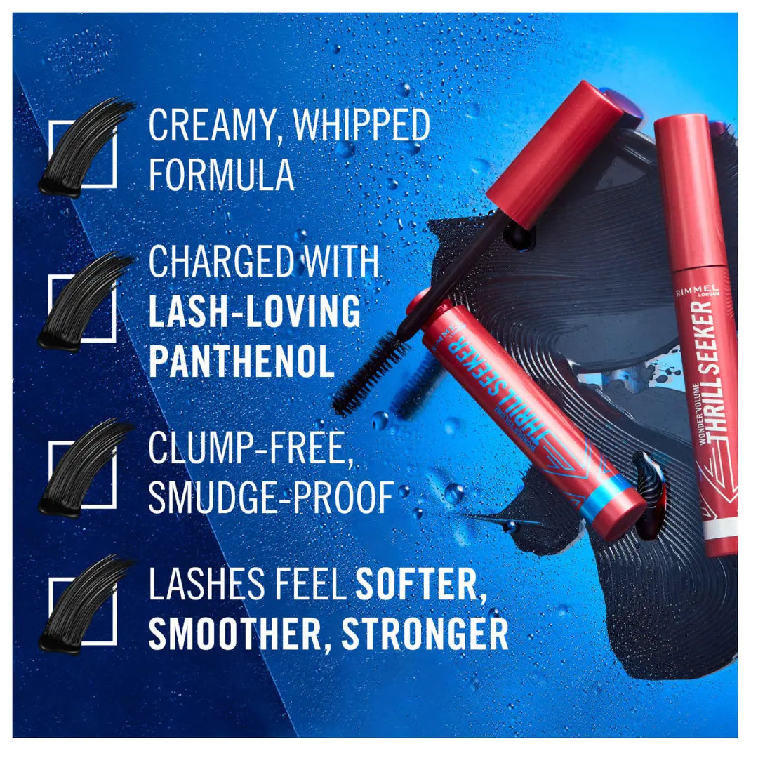 Rimmel London Wonder Volume Thrill Seeker volumizing and lengthening waterproof mascara Black 8 ml