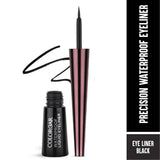 Colorbar Waterproof Opaque Liquid Eyeliner Opaque Finish - Black, 2.5ml |Smudge Proof| Long Lasting| Flexible Applicator.