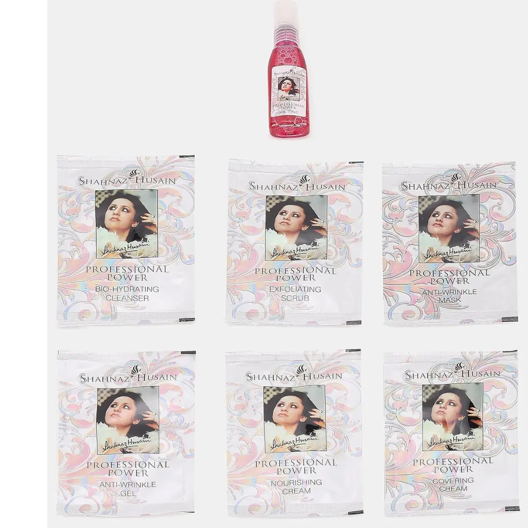 Shahnaz Husain Professional Power Anti-Ageing Treatment | 7 Step Facial Kit | (48g+15ml)
