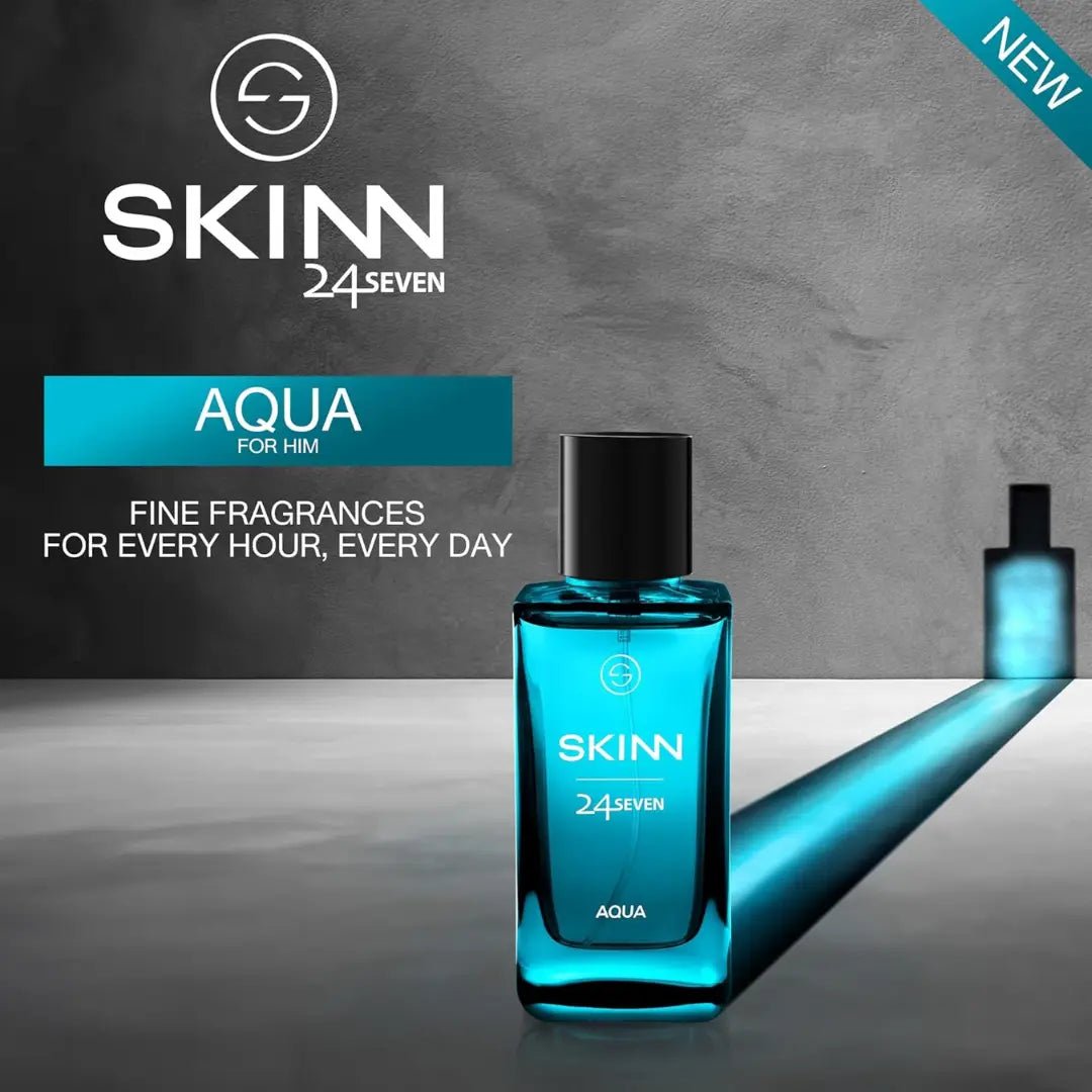 skinnaqua - Skinn By Titan | 24Seven Aqua Perfume - 100 Ml | Perfume For Man | Gift for Men | Premium Fragrance | Grooming Essentials | Long Lasting Smell for Men | Eau De Parfum - Looknstyle