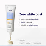 RE' EQUIL Ultra Matte Dry Touch Sunscreen | SPF 50 PA++++ | Water & Sweat Resistant | No White Cast, Non-Greasy & Non-Comedogenic | For All Skin Types | 50G