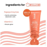Foxtale Vitamin C Super Glow Face Wash with Papaya enzyme | Reduces Tan | Boosts Glow | Gently Exfoliates & Brightens Skin | Reduces Pigmentation | Face Wash for Men & Women-