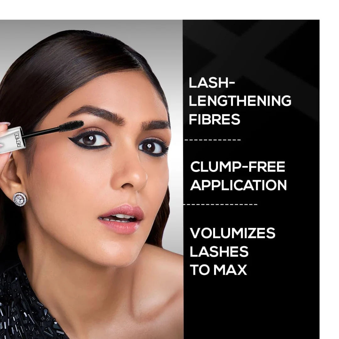 RENEE Volumax Mascara Black 10ml | Quick Dry, Waterproof, Long Lasting Weightless Formula | Volumizes, Lengthens & Conditions the Lashes With Intense Color | 360 - Degree Wand for Clump Free Application