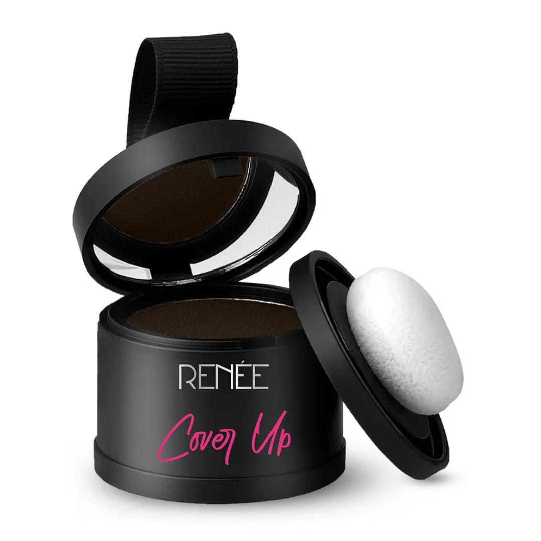 RENEE Cover-Up Hair Powder | Covers Grey Roots & Bald Spots Instantly | Highly Pigmented, Fuller & Denser Look | Long-Lasting | Matte Finish | Fine Powder | Flawless Application | 4gm