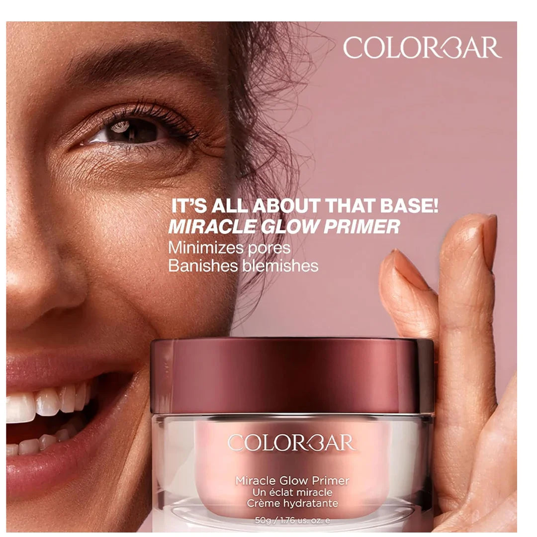 Colorbar Miracle Glow Primer, 50 g | Hydrating | Shimmery | Natural.