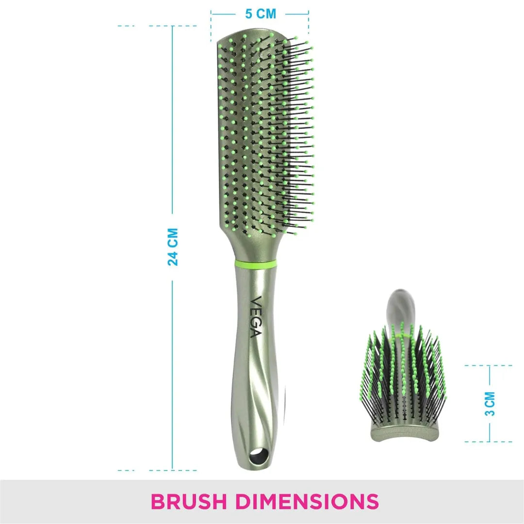 Vega Flat Hair Brush (India's No. 1* Hair Brush Brand) For Men & Women (R13-FB)