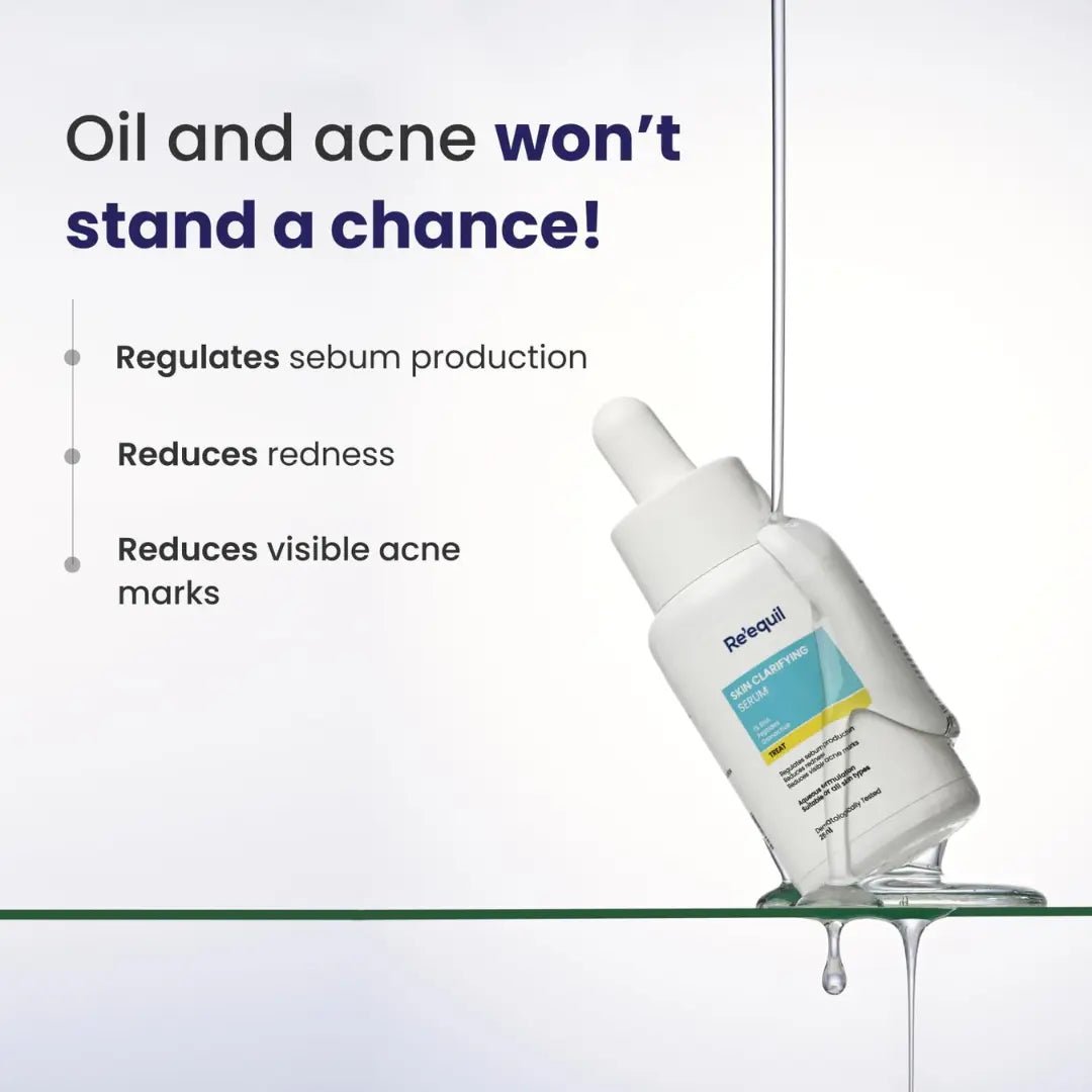 Re equilskinclarifyingserum - RE' EQUIL Skin Clarifying Serum | 1% Salicylic Acid, 5% Granactive | Treats Active Acne, Prevents Breakouts, Regulates Sebum Production | 25 Ml - Looknstyle