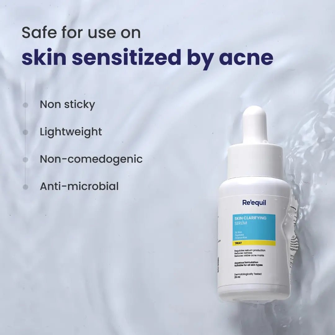 Re equilskinclarifyingserum - RE' EQUIL Skin Clarifying Serum | 1% Salicylic Acid, 5% Granactive | Treats Active Acne, Prevents Breakouts, Regulates Sebum Production | 25 Ml - Looknstyle