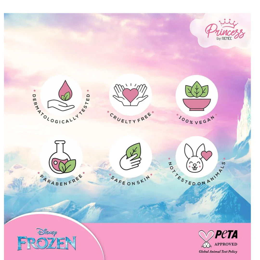 Princess by RENEE Disney Frozen Elsa Snowflake Lip Balm l Intense Moisture l Repairs Flaky & Cracked Lips l Enriched with Vitamin E, Shea & Cocoa Butter l Paraben Free l For Pre-Teen Girls l 7.5 g
