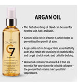 Colorbar Earth C7 Argan Oil (Gold_Free Size) | Revitalization | Blend of argan, almond, jojoba, sesame, walnut, tulsi extract, wheatgerm oil.