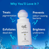 Chemist at Play UnderArm Roll-On with 5% AHA, Lactic Acid & 1% Mandelic Acid | For Sensitive Skin | Aqua Fragrance | Alcohol Free - 40ml