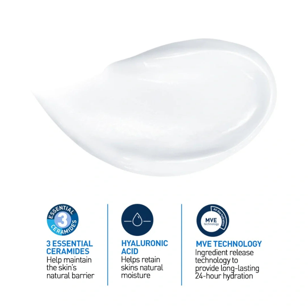 CeraVe Moisturizing Cream For Dry To Very Dry Skin (177ml) - Formulated with 3 Essential Ceramides And Hyaluronic Acid | Non-Comedogenic Moisturizer For Face and Body