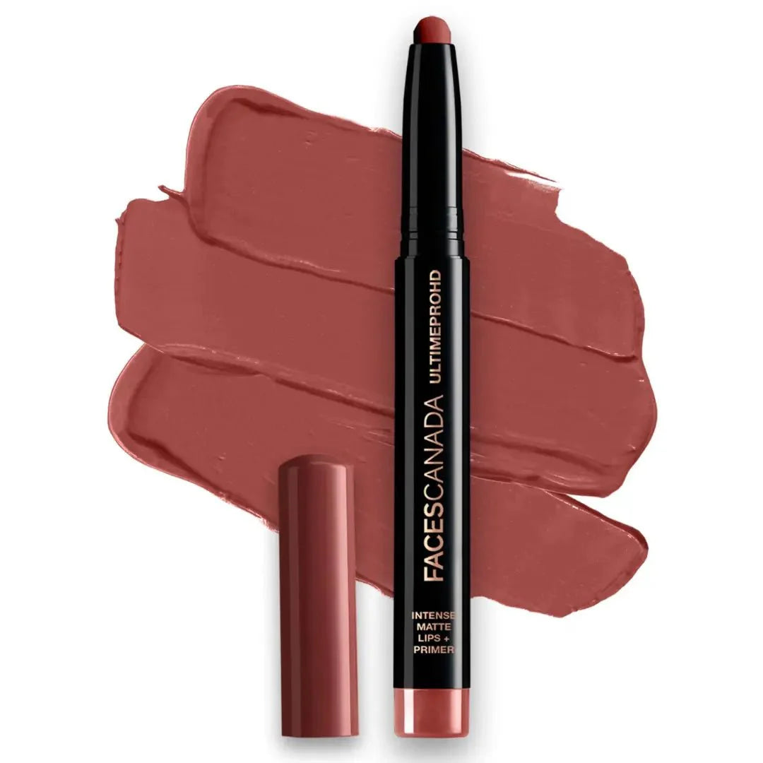 FACES CANADA Ultime Pro HD Intense Matte Lipstick + Primer - Magnetic (Nude), 1.4g | 9HR Long Stay | Flawless HD Matte Finish | Intense Color | Lightweight | Smooth Glide | Primer Infused - Deals999