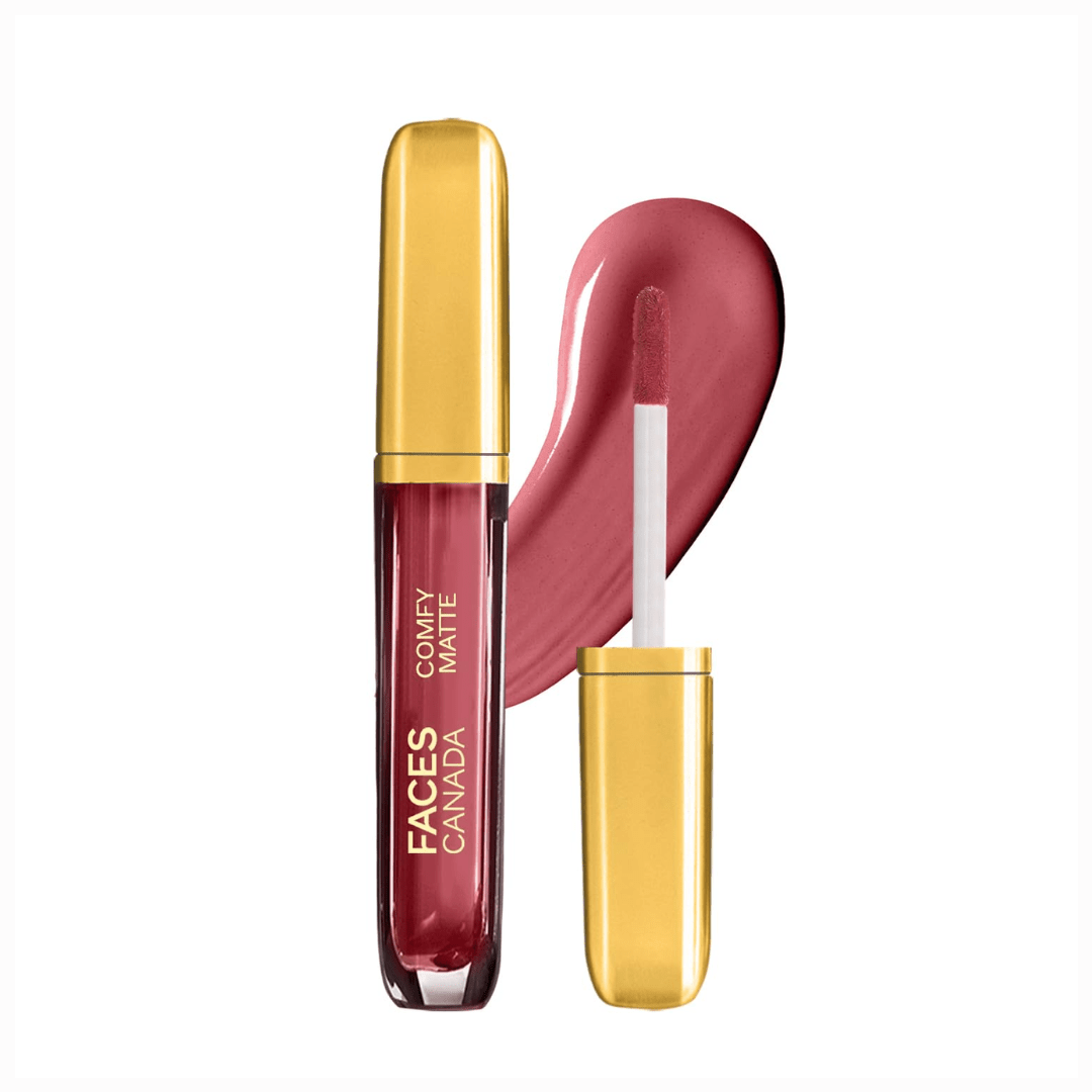 FACESCANADA Comfy Matte Liquid Lipstick - Lost In Memory 24, 3.8 ml | Comfortable 10HR Longstay | Intense Matte Color | Almond Oil & Vitamin E Infused | Super Smooth | No Dryness | No Alcohol - Deals999