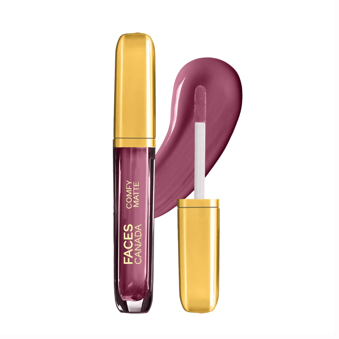 FACESCANADA Comfy Matte Liquid Lipstick - Lost In Memory 24, 3.8 ml | Comfortable 10HR Longstay | Intense Matte Color | Almond Oil & Vitamin E Infused | Super Smooth | No Dryness | No Alcohol - Deals999