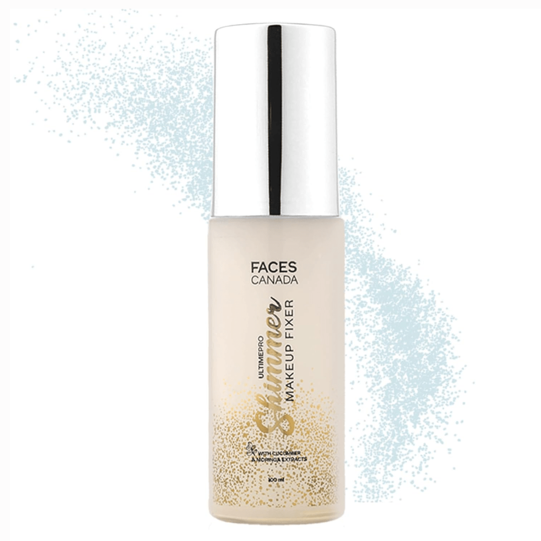 fcmakeupfixer - FACESCANADA Ultime Pro Shimmer Makeup Fixer, 100Ml | Long Lasting Makeup Setting Spray | Keeps Makeup Intact | Glamourous Shimmer Finish | Hydrates, Soothes & Refreshes Skin | Alcohol Free - Looknstyle