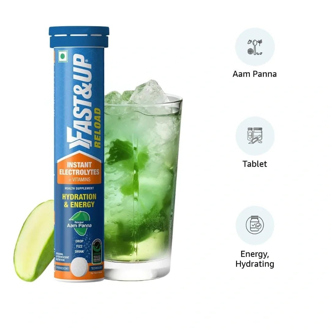 f&urldamp3 - Fast&Up Reload (5 Litres) Low Sugar energy drink for Instant Hydration - 20 Effervescent Tablets (pack of 3) - Looknstyle