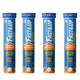 Fast&Up Reload (5 Litres) Low Sugar energy drink for Instant Hydration - 20 Effervescent Tablets Orange flavour (pack of 4)