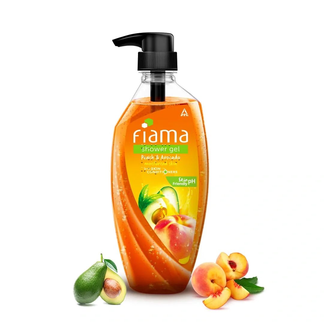 fiamagbwash 500ml - Fiama Shower Gel Peach & Avocado, Body Wash With Skin Conditioners For Soft Moisturised Skin, 500ml Pump - Looknstyle