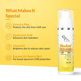  - FIXDERMA Shadow Invisible Serum Sunscreen SPF 50+ PA+++|Ultra Lightweight Transparent Sunscreen with Vitamin C & Hyaluronic Acid|No White Cast|For All Skin Types|For Men & Women|Airless Pump 30 ML - Looknstyle