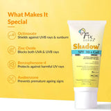 Fixderma Shadow Sunscreen SPF 30+ Pa+++ Gel For Oily Skin | Lightweight, Water Resistant, No White Cast | Broad Spectrum Sunscreen Gel For UVA & UVB Protection | Women & Men | 40gm - Deals999