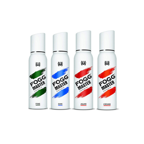 fog81 - Fogg Master Pine , Agar , Cedar Oak , Deodorant For Unisex(120Ml) - Pack Of 4 - Looknstyle