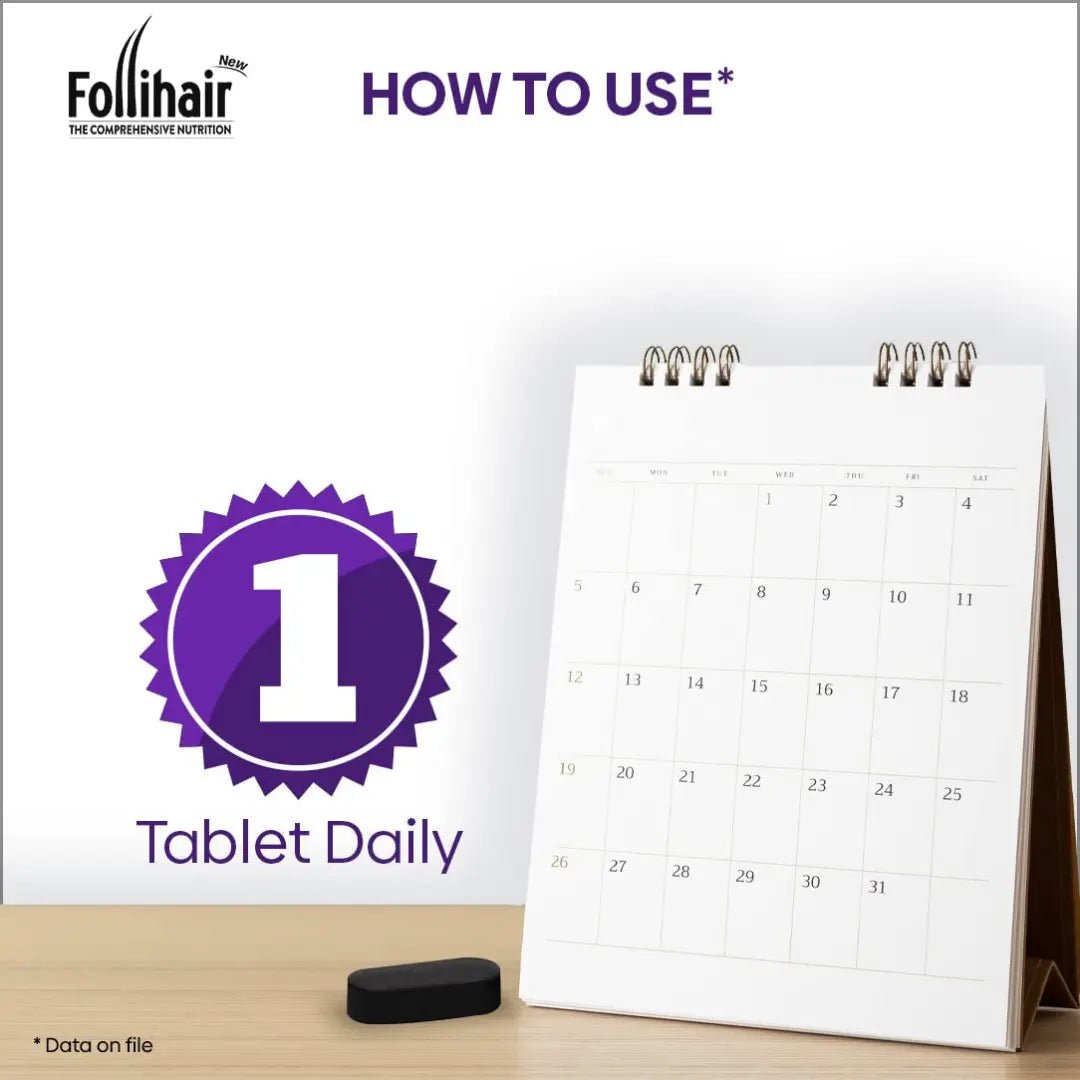 abtflhrnw30 - Follihair New Nutraceutical Pack of 30N Tablets Bottle - Looknstyle