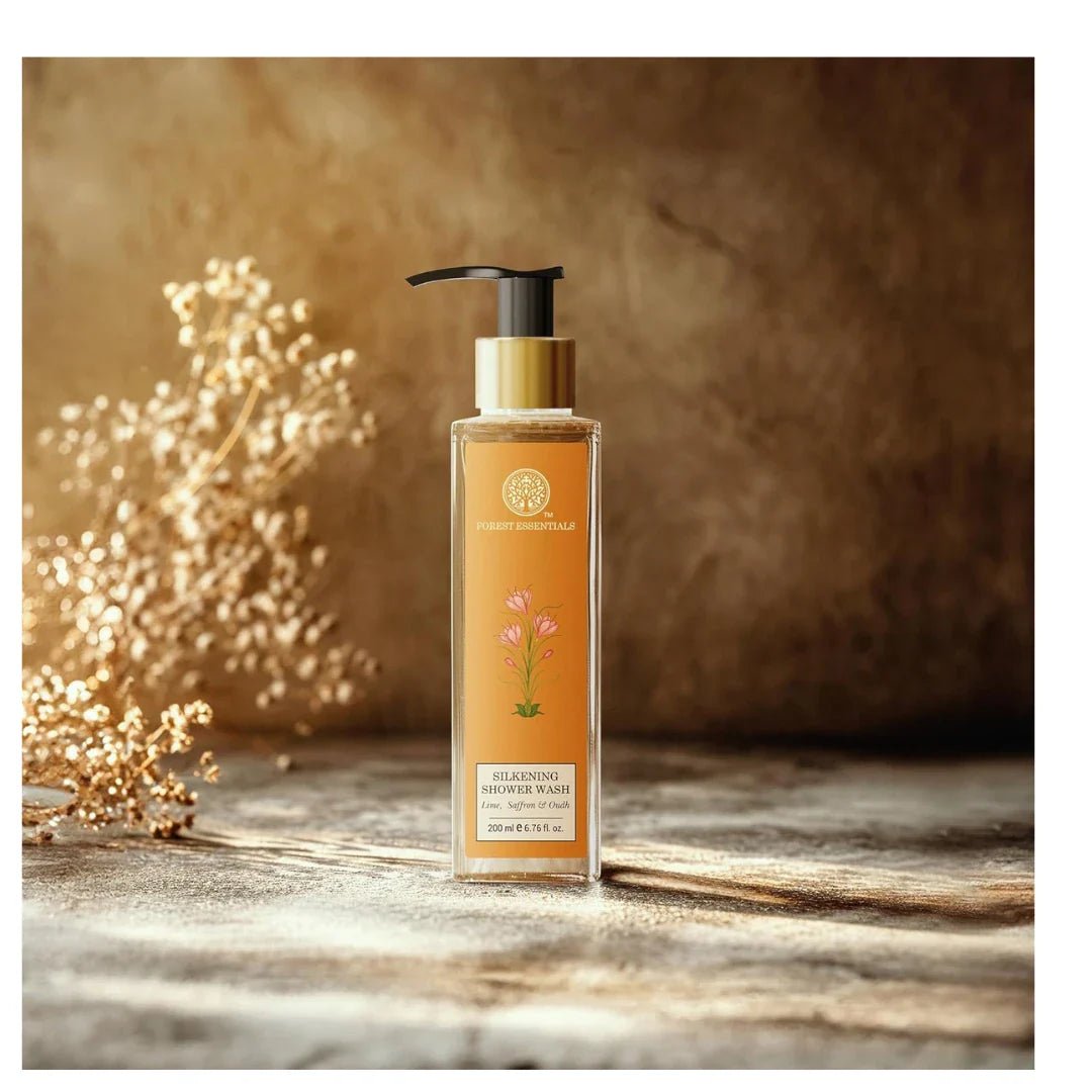 Forestsilkeningshowerwash - Forest Essentials Shower Wash Lime Saffron Oudh - Looknstyle
