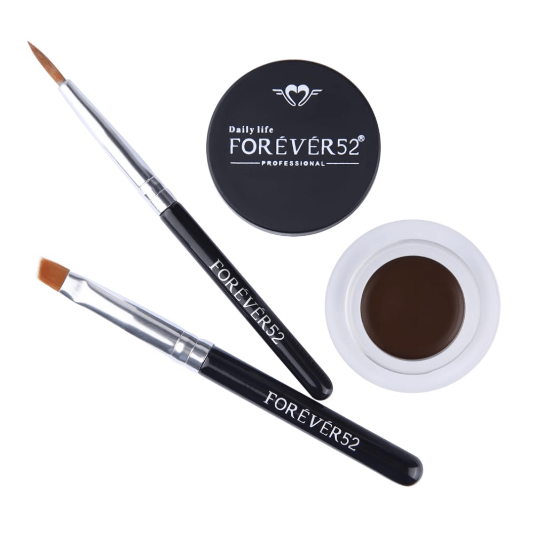 forever 52 gel liner jet black - Forever52 Long Lasting Gel and Tattoo Eyeliner, GT002, Dark Brown - Looknstyle