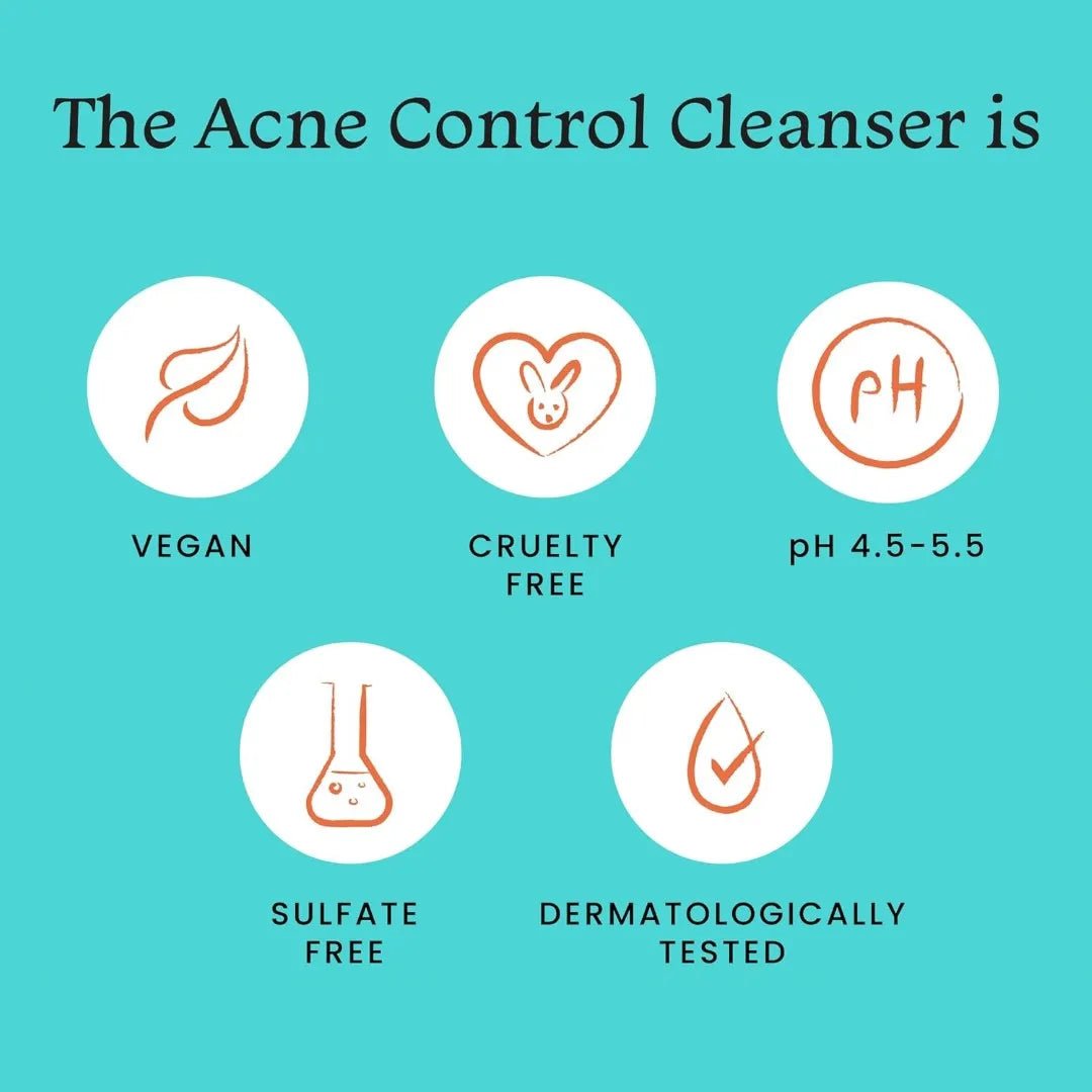 ftacncl - Foxtale Acne Control Cleanser for Oily & Acne Prone Skin, Controls Oil & Kills Acne Causing Bacteria, Acne Control Cleanser for Men & Women - 100 ml - Looknstyle