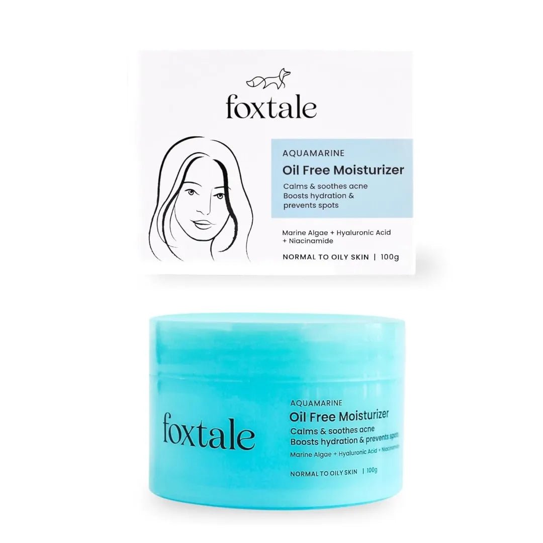 ftaquamosi - Foxtale Aquamarine Oil - Free Gel Moisturizer for Face For Men & Women - 100g - Looknstyle