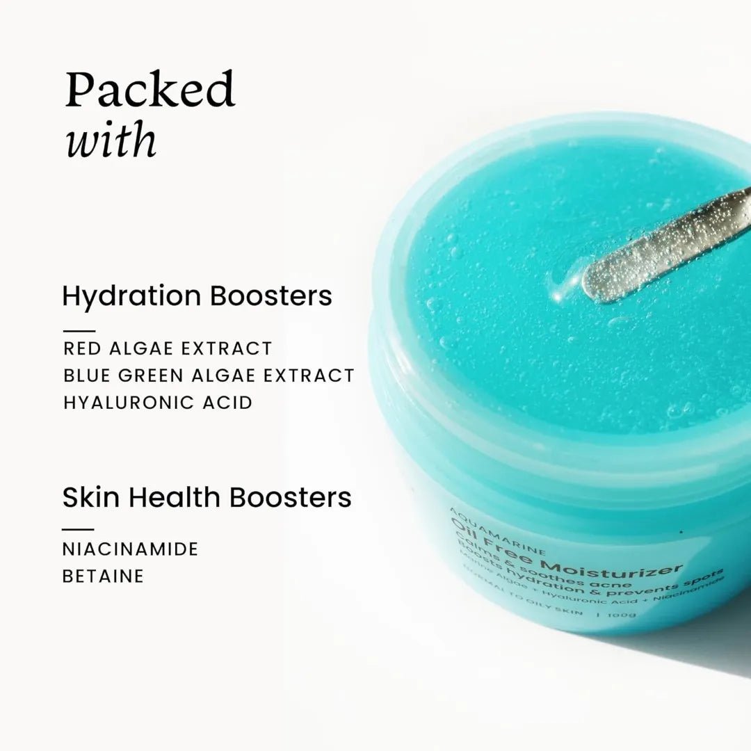 ftaquamosi - Foxtale Aquamarine Oil - Free Gel Moisturizer for Face For Men & Women - 100g - Looknstyle